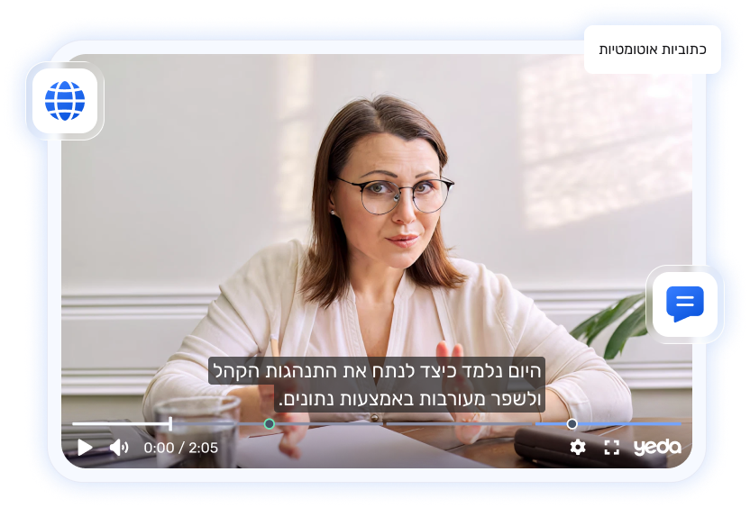 תמלול אוטומטי וכתוביות